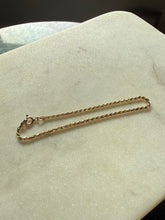 Load image into Gallery viewer, Italian Gold Vermeil Dainty Rope Chain 7.5”

