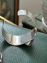 Load image into Gallery viewer, Moonstone Chunky Solid Sterling Silver Thick Width Bracelet
