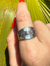 Load image into Gallery viewer, Abalone Sterling Silver Ring Size 8
