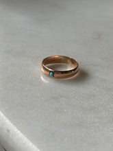 Load image into Gallery viewer, Antique Turquoise 14k Gold Midi Ring Size 2.5
