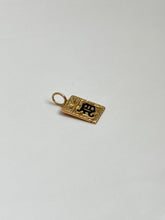 Load image into Gallery viewer, Black Enamel ‘D’ 14k Gold Pendant
