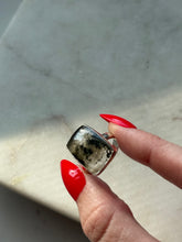 Load image into Gallery viewer, Moss Agate Sterling Silver Ring Size 7.25
