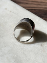 Load image into Gallery viewer, Vintage Etched Sterling Silver Dome Ring Size 8

