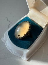 Load image into Gallery viewer, Vintage Agate Sterling Silver Ring Size 3.75
