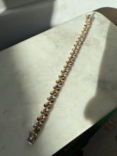 Load image into Gallery viewer, Disco Two-Tone Croissant San Marco Gold Vermeil Sterling Bracelet 7.5”
