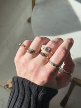 Load image into Gallery viewer, Vintage 14k Gold Natural Diamond Quarter Eternity Band Size 5
