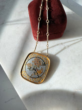 Load image into Gallery viewer, Vintage Reed &amp; Barton Damascene Floral Necklace 21”
