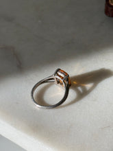 Load image into Gallery viewer, Orange Glass Sterling Silver Ring Size 7.25

