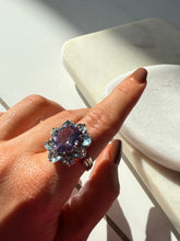 Load image into Gallery viewer, Chunky Sterling Silver Flower Ring Size 10
