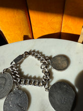 Load image into Gallery viewer, Vintage Taxco Mexico Mexico Sterling Chunky Coin Bracelet 7”

