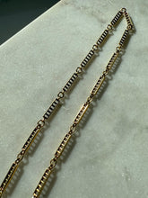 Load image into Gallery viewer, Ladder Link 18k Yellow Gold Chain 16”
