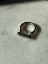 Load image into Gallery viewer, Screw Shackle Sterling Silver Ring Size 7.5
