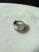 Load image into Gallery viewer, Turquoise Inlay Flower Sterling Silver Vintage Ring Size 6.25
