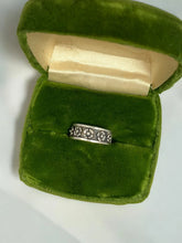 Load image into Gallery viewer, Vintage Sterling Silver Flower Band Size 4.75
