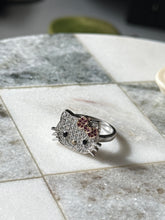 Load image into Gallery viewer, Hello Kitty Sanrio Sterling Silver CZ Ring Size 9
