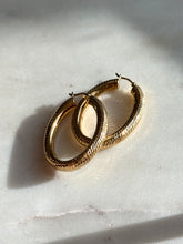 Load image into Gallery viewer, Hollow Gold Vermeil Hoops
