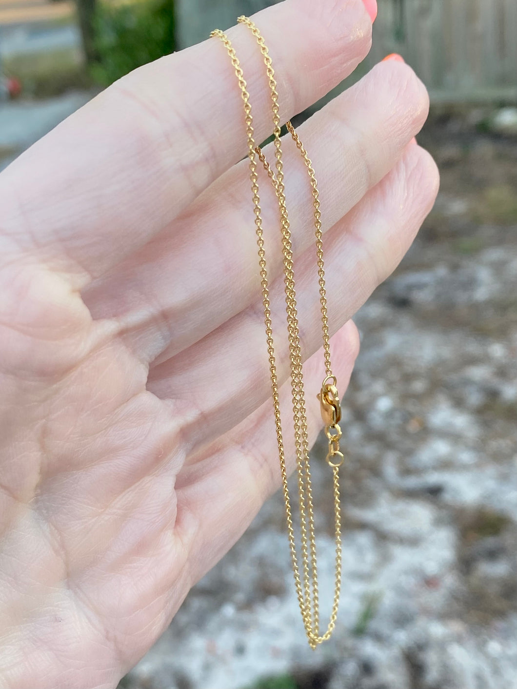 Dainty Vintage 14k Yellow Gold Chain Necklace