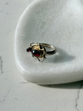 Load image into Gallery viewer, Vintage Garnet Sterling Silver Ring Size 6.25
