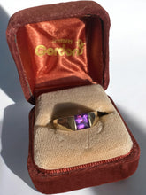 Load image into Gallery viewer, Channel Set Amethyst Vintage 14k Gold Ring
