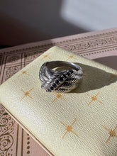 Load image into Gallery viewer, Judith Ripka Blue Sapphire Sterling Silver Ring Size 7
