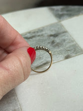 Load image into Gallery viewer, Vintage 14k Gold Diamond Band Size 5.5
