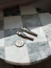 Load image into Gallery viewer, Modernist Vintage Sterling Silver Panel Dangle Earrings
