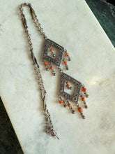 Load image into Gallery viewer, Vintage Sterling Silver Dangle Necklace 18”
