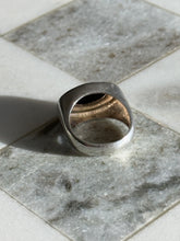 Load image into Gallery viewer, Black Onyx 950 Silver Ribbed Ring Size 10
