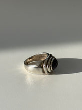 Load image into Gallery viewer, Vintage Ribbed Charoite Sterling Silver Ring Size 6.25
