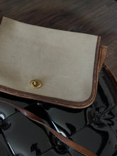 Load image into Gallery viewer, Vintage Coach Twill &amp; Leather Crossbody Purse
