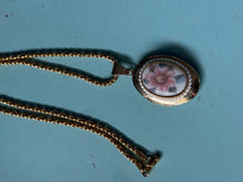 Load image into Gallery viewer, Floral Locket Gold Plated Necklace 18”
