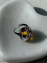 Load image into Gallery viewer, Amber Sterling Silver Ring Size 8.5
