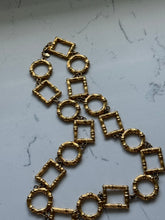 Load image into Gallery viewer, Monet Vintage Goldtone Bamboo Link Necklace 25”
