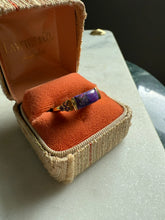 Load image into Gallery viewer, Purple Stone Gold Vermeil Ring Size 7.5
