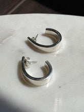 Load image into Gallery viewer, Sterling Silver Half Hoop Earrings
