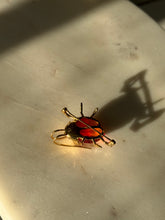 Load image into Gallery viewer, Swarovski Gold Tone Beetle Brooch
