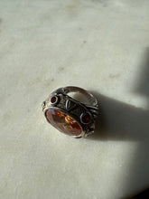 Load image into Gallery viewer, Chunky Multistone Sterling Silver Ring Size 6.25
