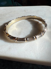 Load image into Gallery viewer, Vintage Birmingham Sterling Silver Bamboo Bangle Bracelet 6.5”

