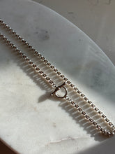 Load image into Gallery viewer, Sterling Silver Rolo Link Toggle Clasp Chain 19.5”
