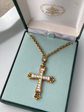 Load image into Gallery viewer, The Vatican Library Collection Gold Plated Costume Cross Necklace
