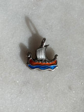Load image into Gallery viewer, Enamel Ship Charm Sterling Silver
