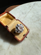 Load image into Gallery viewer, Italian Purple Cabochon Sterling Silver Ring Size 8.25

