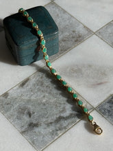 Load image into Gallery viewer, Natural Emerald Gold Vermeil Tennis Bracelet
