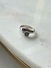 Load image into Gallery viewer, Amethyst Sterling Silver Bypass Ring Size 8
