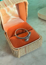 Load image into Gallery viewer, Snake Bypass Sterling Silver Ring Size 9.75
