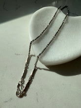 Load image into Gallery viewer, Etched Bar Link Sterling Silver Chain 16.5”
