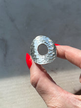 Load image into Gallery viewer, Vintage Hammered Sterling Silver Modernist Ring Size 9
