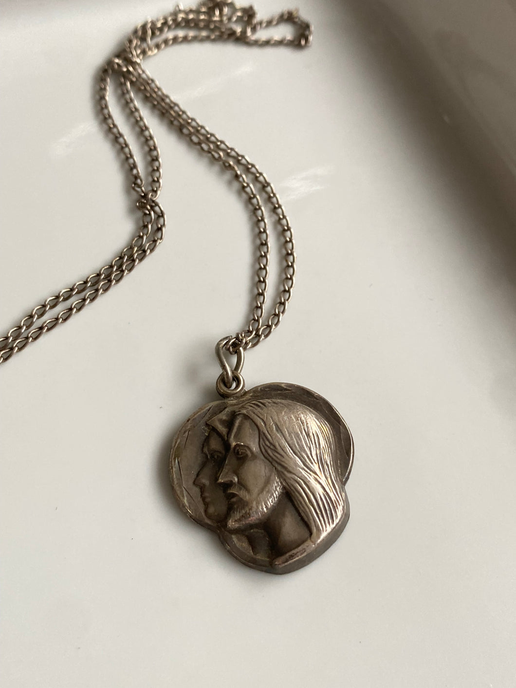 Jesus 3D Sterling Silver Necklace
