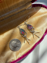 Load image into Gallery viewer, Vintage Opal Sterling Silver Fringe Earrings
