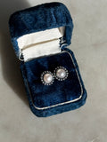 Sterling Pearl Post Back Earrings
